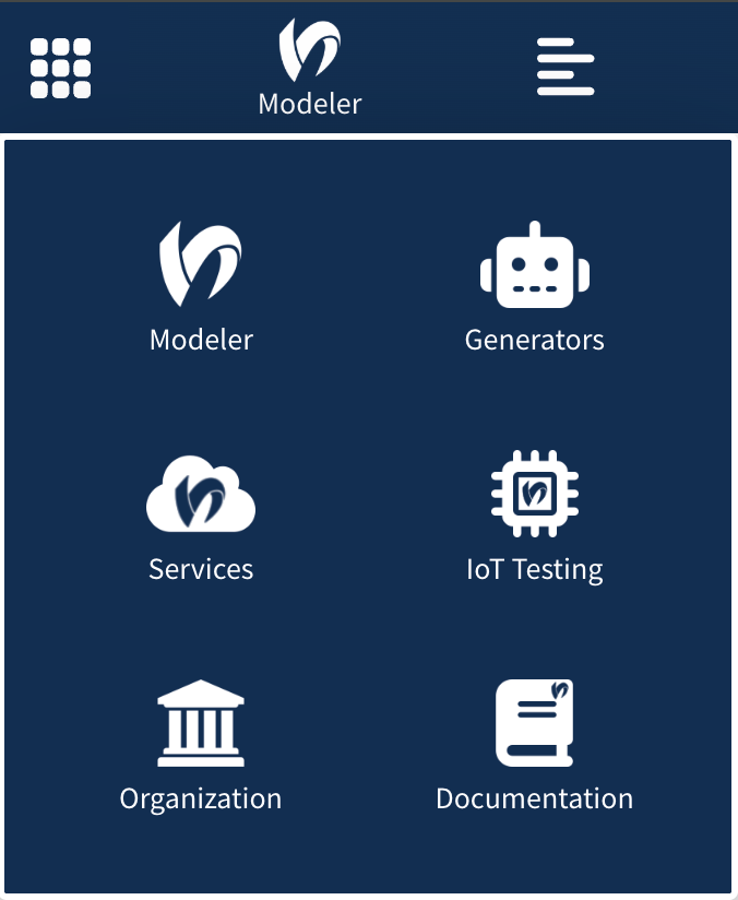 Virtual Developer Application Menu